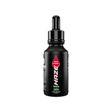 Load image into Gallery viewer, A black dropper bottle labeled "Haze" and "30ml Cherry" showcases the powerful "6000mg CBD Drops," emphasizing its high-potency CBD oils. The bottle is topped with a black dropper cap and adorned with a dark maroon teardrop graphic to signify the cherry flavor, making it an ideal choice for those who prefer potent CBD isolate.