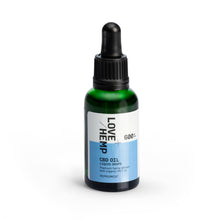 Load image into Gallery viewer, A small green bottle of Love Hemp 600mg Peppermint CBD Oil - 30ml with a black dropper cap. The label reads "Love Hemp 600 mg CBD Oil Liquid Drops" and mentions it contains premium hemp extract with organic MCT oil and refreshing peppermint flavor.
