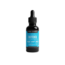 Load image into Gallery viewer, A bottle of Vitacanna 1400mg Broad Spectrum CBD Oil (30ml) with a black dropper cap and blue label, featuring product details such as the brand name Vitacanna and 1400mg Broad Spectrum CBD.
