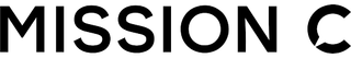 The image shows the word "MISSION" written in bold, black capital letters on a white background. There are vertical black bars separating each letter.