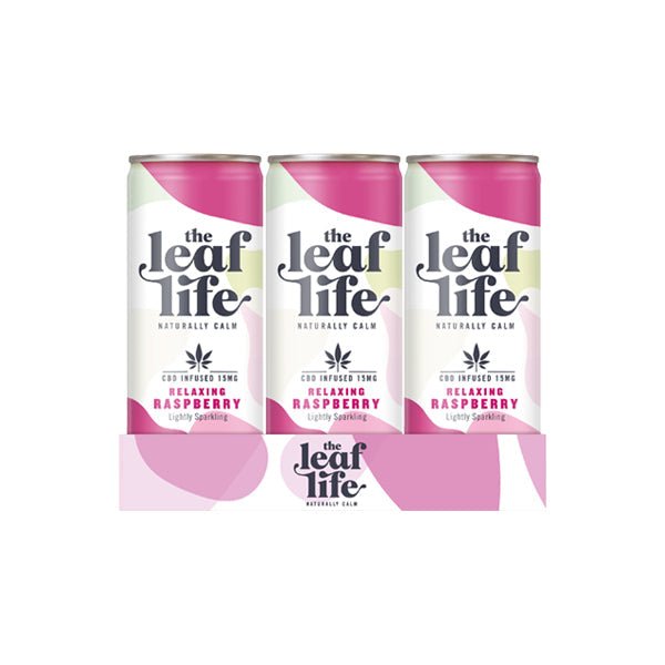 12x Leaf Life 15mg CBD Raspberry & Lemon Soft Drink 250ml - Associated CBD