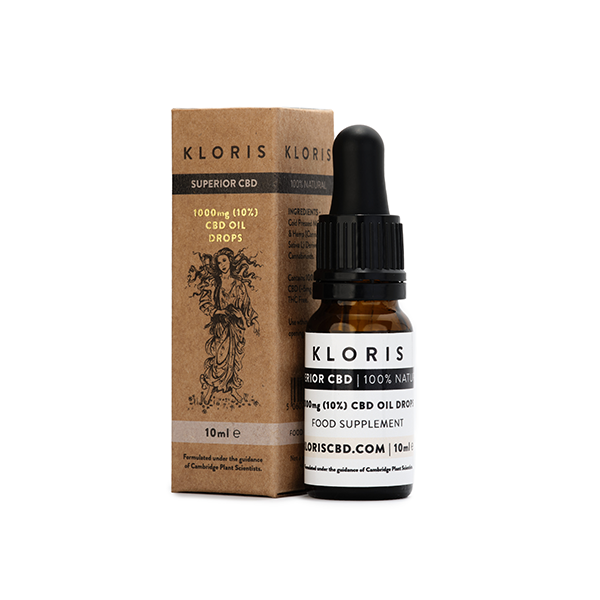 Kloris 1000mg (10%) CBD Oil Drops - 10ml