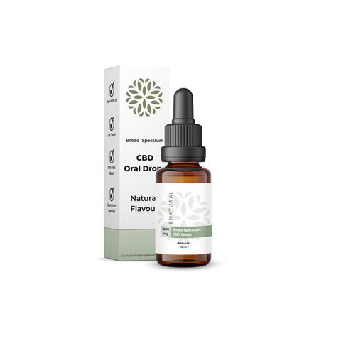 Bnatural 1200mg Broad Spectrum CBD Natural Oral Drops - 10ml - Associated CBD