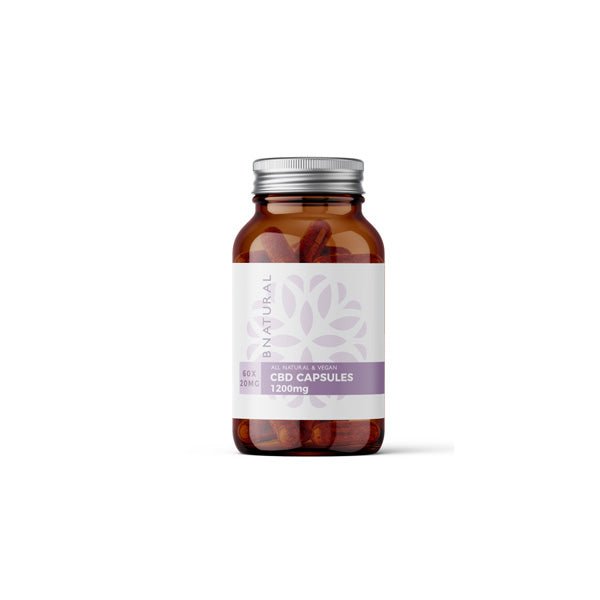 Bnatural 1200mg CBD Vegan Capsules - 60 Caps - Associated CBD