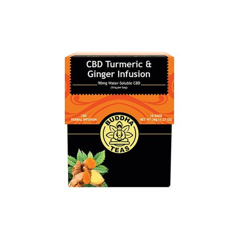 Buddha Teas 5mg CBD Tea Bags - Turmeric & Ginger Infusion - Associated CBD