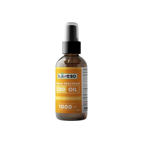 Bullet CBD 1000mg Orange Broad Spectrum CBD Oil Spray - 10ml - Associated CBD