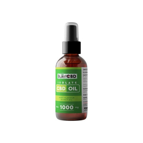 Bullet CBD 1000mg Pure Mint CBD Isolate MCT Oil Spray - 10ml - Associated CBD