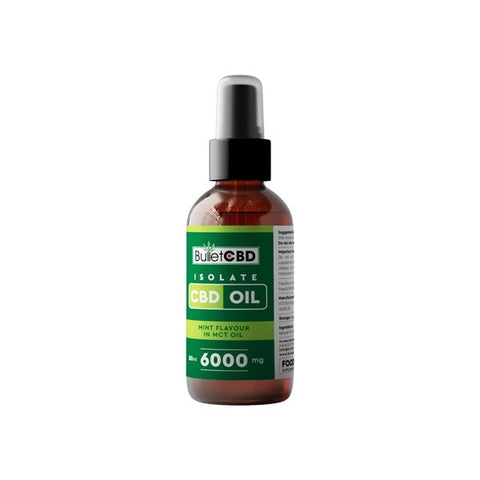 Bullet CBD 6000mg Pure Mint CBD Isolate MCT Oil Spray - 30ml - Associated CBD