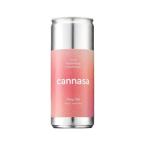 Cannasa Botanical 12 x Rose & Raspberry CBD Soft Drink Can 250ml - Associated CBD