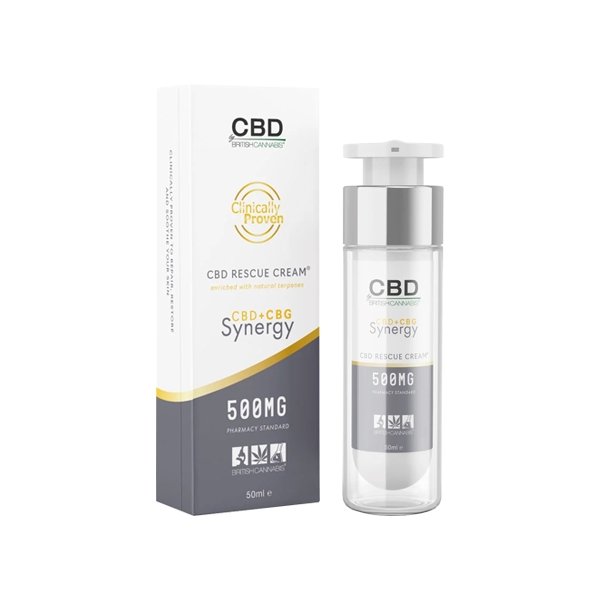 CBD By British Cannabis Synergy 500mg CBG + CBD Rescue Cream - 50ml - Associated CBD
