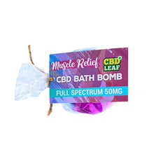 Load image into Gallery viewer, CBD Leaf 100mg CBD Bath Bomb - Muscle Relief - Associated CBD
