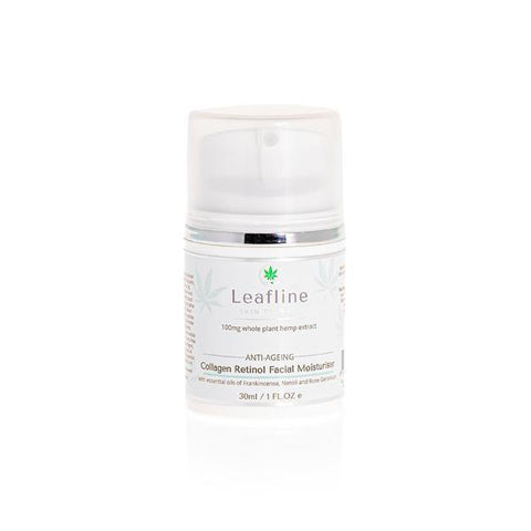 CBD Leafline 100mg CBD Collagen Retinol Face Cream 30ml - Associated CBD