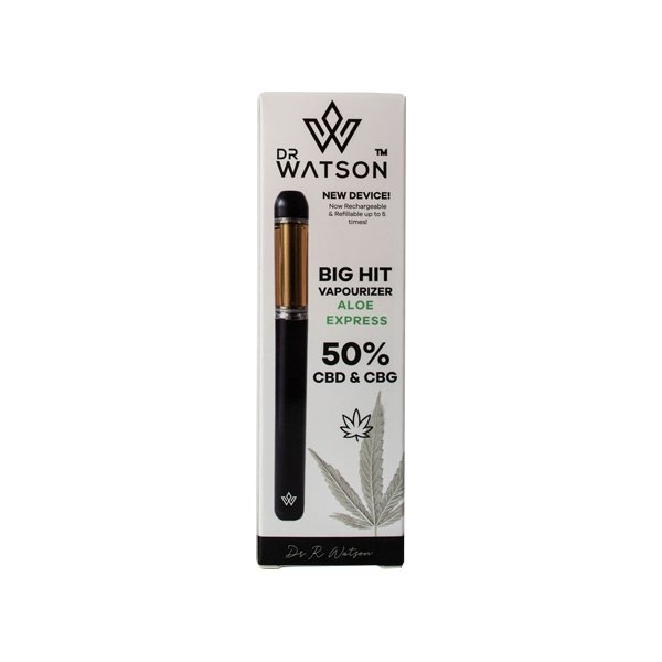 Dr Watson Big Hit 500mg Full Spectrum CBD & CBG Vapourizer Pen - Associated CBD