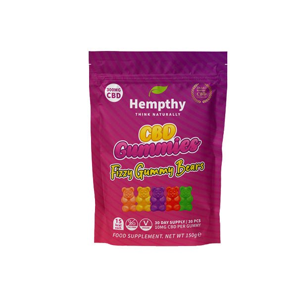 Hempthy 300mg CBD Gummies 30 Ct Pouch - Associated CBD