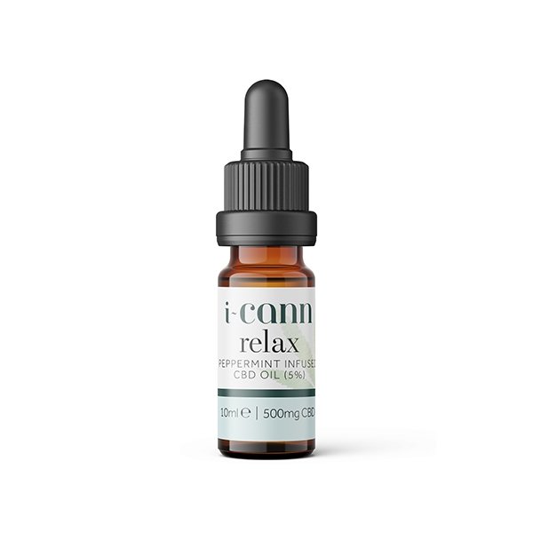 i-Cann Relax 5% Peppermint Infused CBD Oil - 10ml