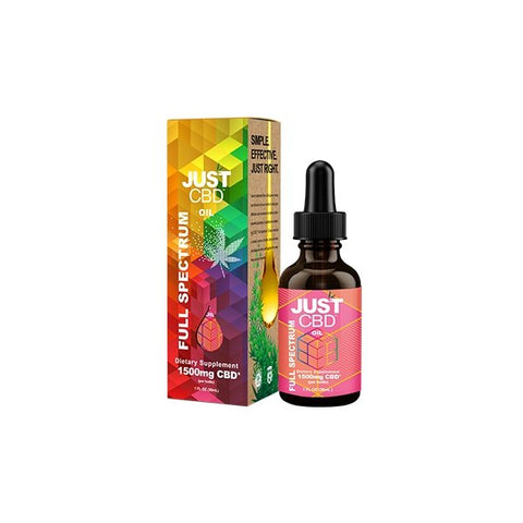 Just CBD 1500mg Full Spectrum Tincture - 30ml - Associated CBD