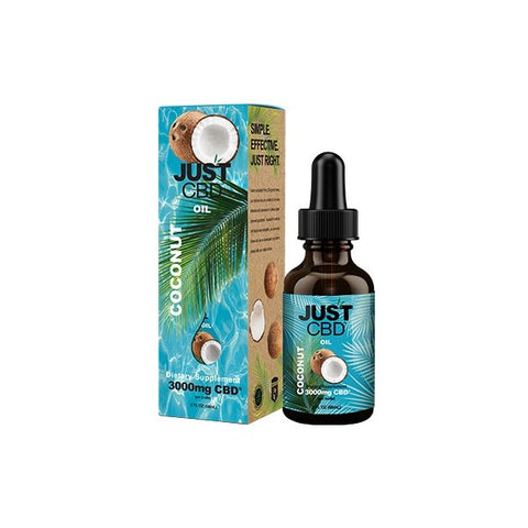 Just CBD 3000mg Coconut Oil Tincture - 30ml - Associated CBD