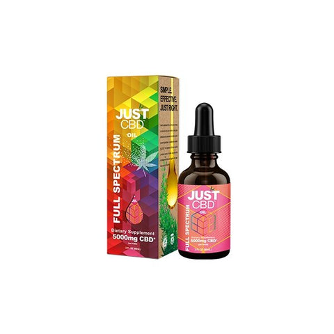 Just CBD 5000mg Full Spectrum Tincture - 30ml - Associated CBD