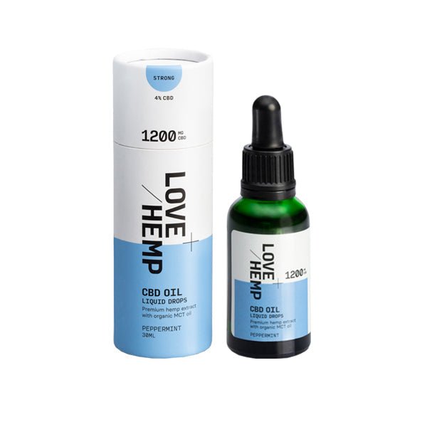 Love Hemp 1200mg Peppermint 4% CBD Oil Drops - 30ml - Associated CBD