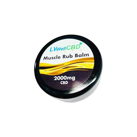 LVWell CBD 2000mg Full Spectrum CBD Muscle Rub Balm - 30ml - Associated CBD