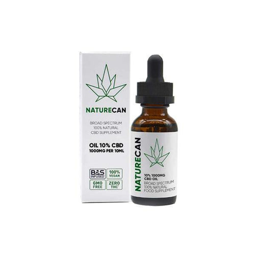 Naturecan 10% 1000mg CBD Broad Spectrum MCT Oil 10ml - Associated CBD