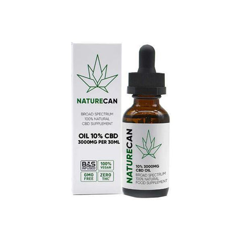 Naturecan 10% 3000mg CBD Broad Spectrum MCT Oil 30ml - Associated CBD