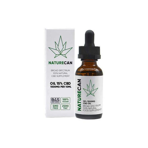 Naturecan 15% 1500mg CBD Broad Spectrum MCT Oil 10ml - Associated CBD