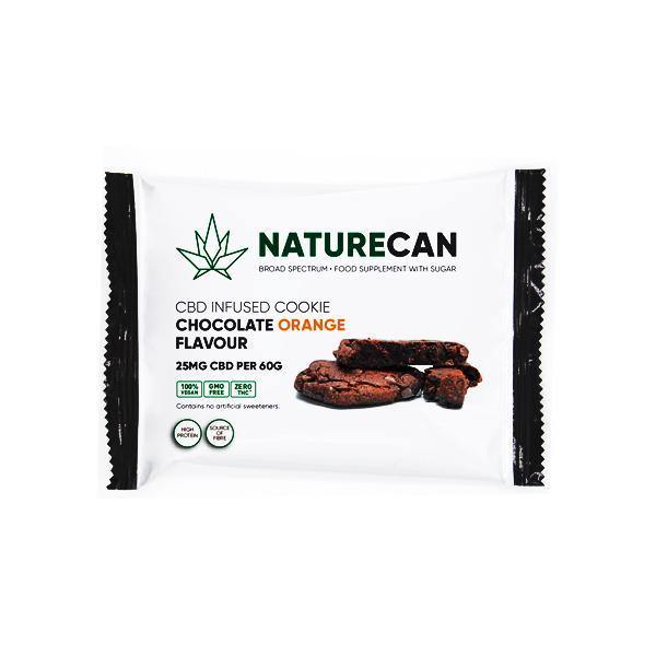 Naturecan 25mg CBD Double Chocolate Orange Cookie 60g - Associated CBD