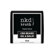 Load image into Gallery viewer, NKD 150mg CBD Twin Pack OUD Beard Oil and balm (BUY 1 GET 1 FREE) - Associated CBD
