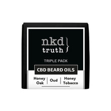 Load image into Gallery viewer, NKD 50mg CBD Infused Speciality Beard Oils Gift Set (BUY 1 GET 1 FREE) - Associated CBD
