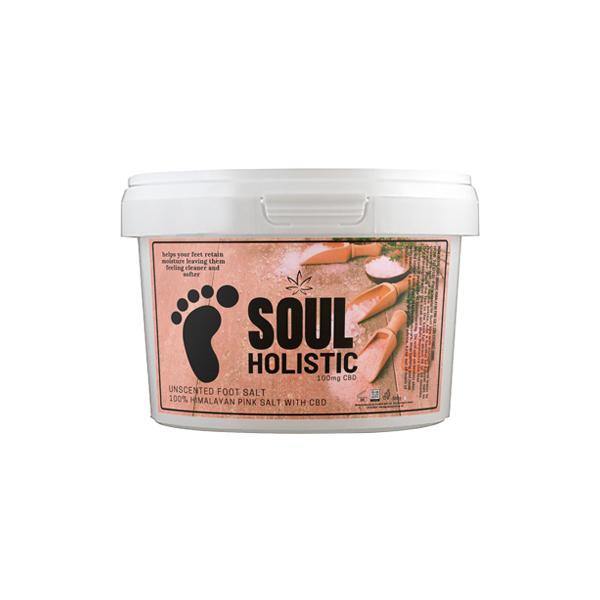 Soul Holistic 100mg CBD Himalayan Pink Salt Unscented Foot Salt - 500g - Associated CBD