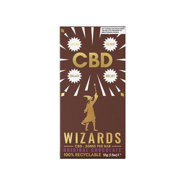 The Wizards Magic 50mg CBD Original Chocolate Bar - 55g - Associated CBD