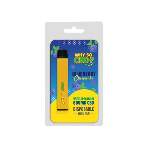 Why So CBD? 600mg Wide Spectrum CBD Disposable Vape Pen - 12 Flavours - Associated CBD